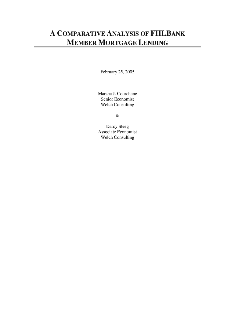 CFHLB Final Welch Report REVISED DOC Special Report  Form