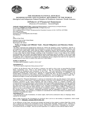 Moors Filing on Public Record Form