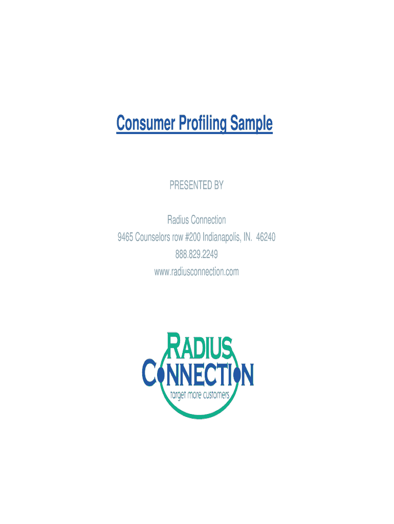 Consumer Profiling Sample Radius Connection  Form