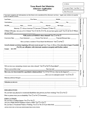 Reach ? Out Ministries Texas Reach Out  Form