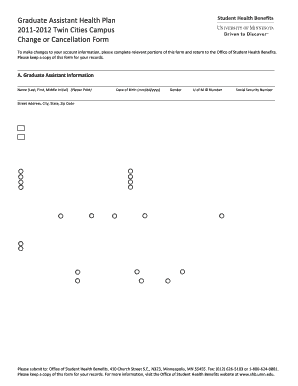 To Make Changes to Your Account Information, Please Complete Relevant Portions of This Form and Return to the Office of Student 