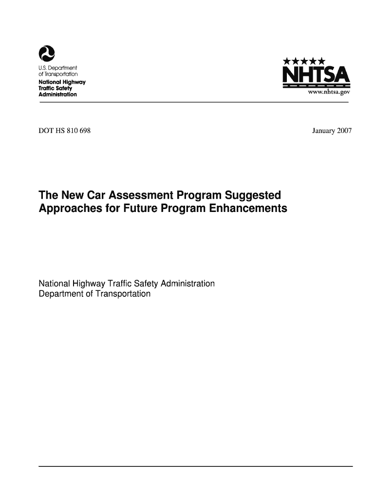 The New Car Assessment Program Suggested Approaches for  Form