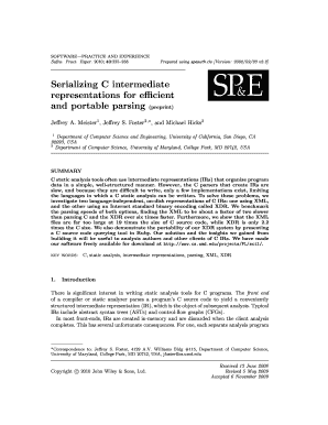 Serializing C Intermediate Representations for Efficient and Portable Cs Umd  Form