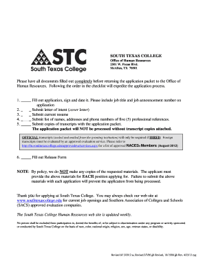 SOUTH TEXAS COMMUNITY COLLEGE  Form