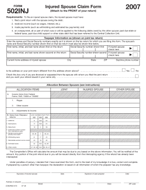 Maryland Injured Spouse Form