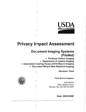 Privacy I Pact Assessment Usda  Form