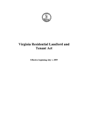 Virginia Residential Landlord and  Form