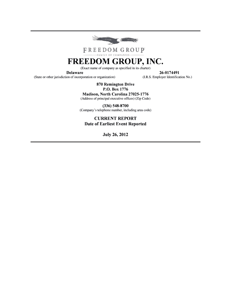 Note 1 Basis of Presentation FORM 8 K Current Report Filing Filed 121912 for the Period Ending 121812