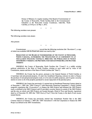Initial Resolution Buncombe 2012A LOBs Edits to V 3 2 DOC Buncombecounty  Form