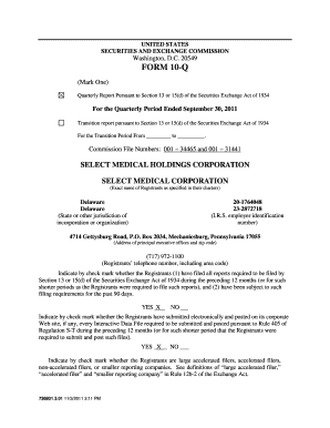 FORM 10 Q Select Medical