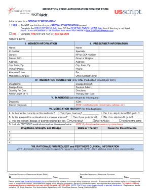 Sunshine Prior Authorization Form Medication