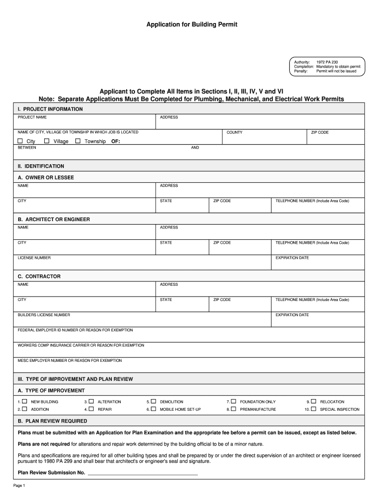 Get and Sign Permit Application for Grand Rapids Mi  Form