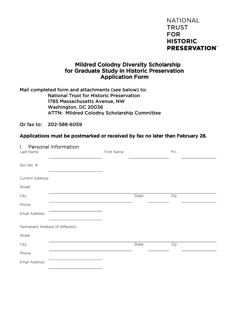 Colodny Scholarship  Form