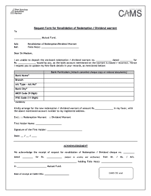 Dividend Warrant Format