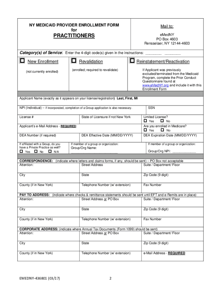 Emedny 436801  Form