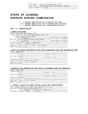 Oak Grove Coal Mine Application  Form