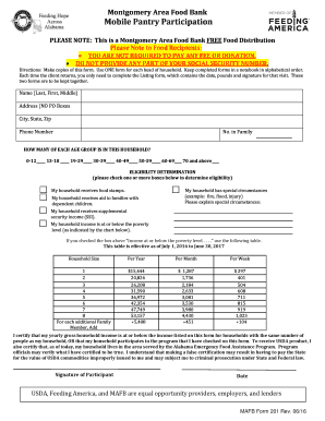 Food Bank Forms