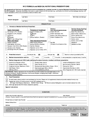 Wic Prescription Form