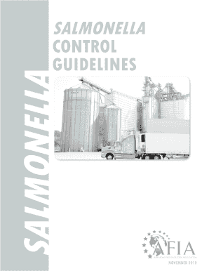 Salmonella Control Guidelines American Feed Industry Afia  Form