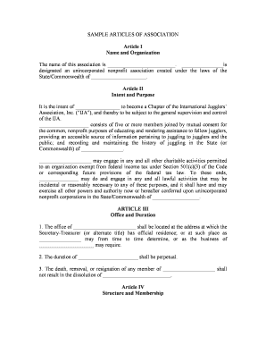 Articles of Association Template International Juggler&amp;#39;s Association Juggle  Form