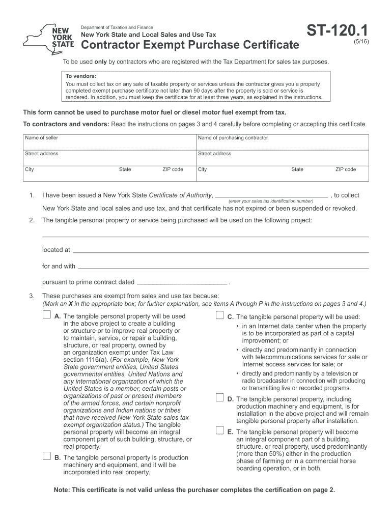  St120 Form 2016