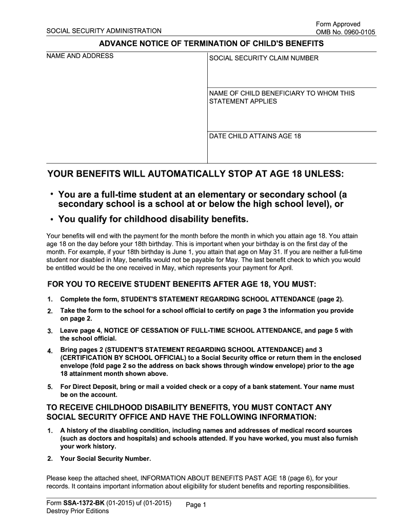  Ssa 1372  Form 2012