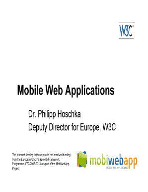 Mobile Web Applications W3C W3  Form