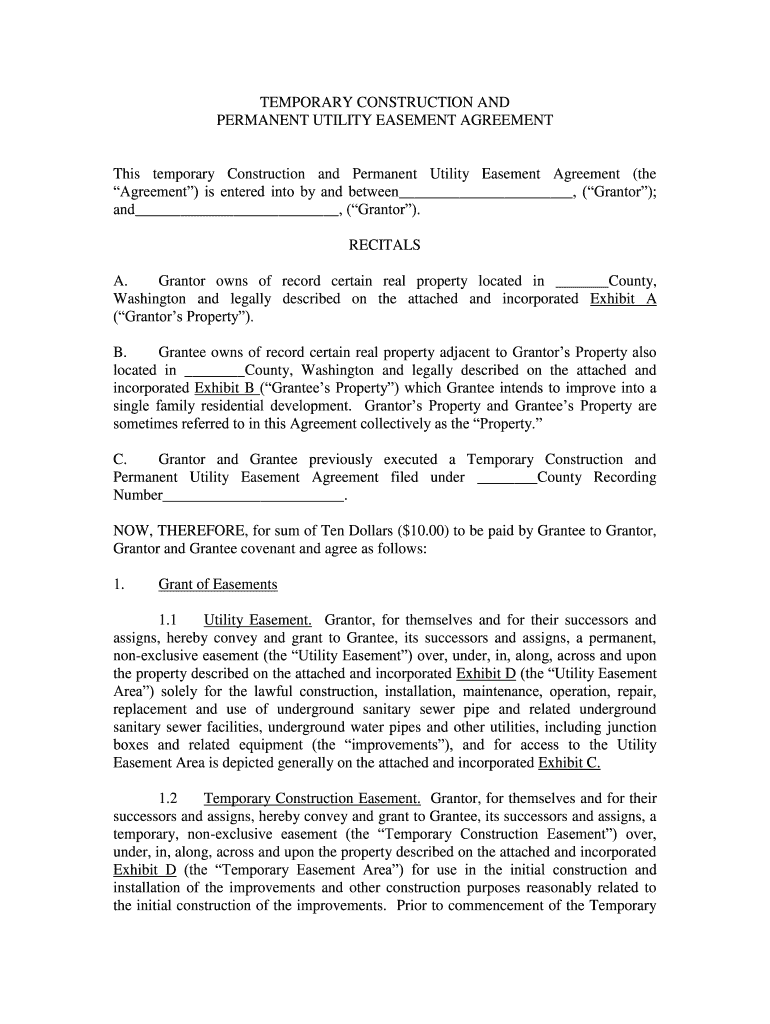 Property Easement Form