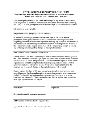 Intellectual Property Release Form