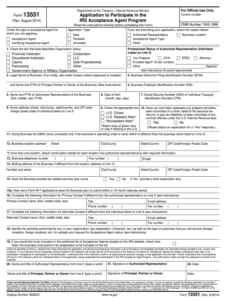 13551 form