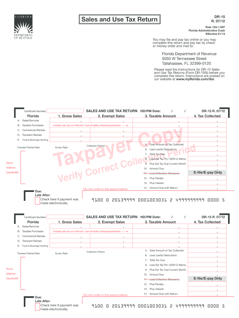 How to Fill Out Sales and Use Tax Return Florida  Form