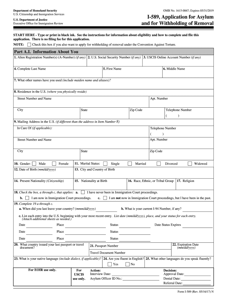  Form I589 2012