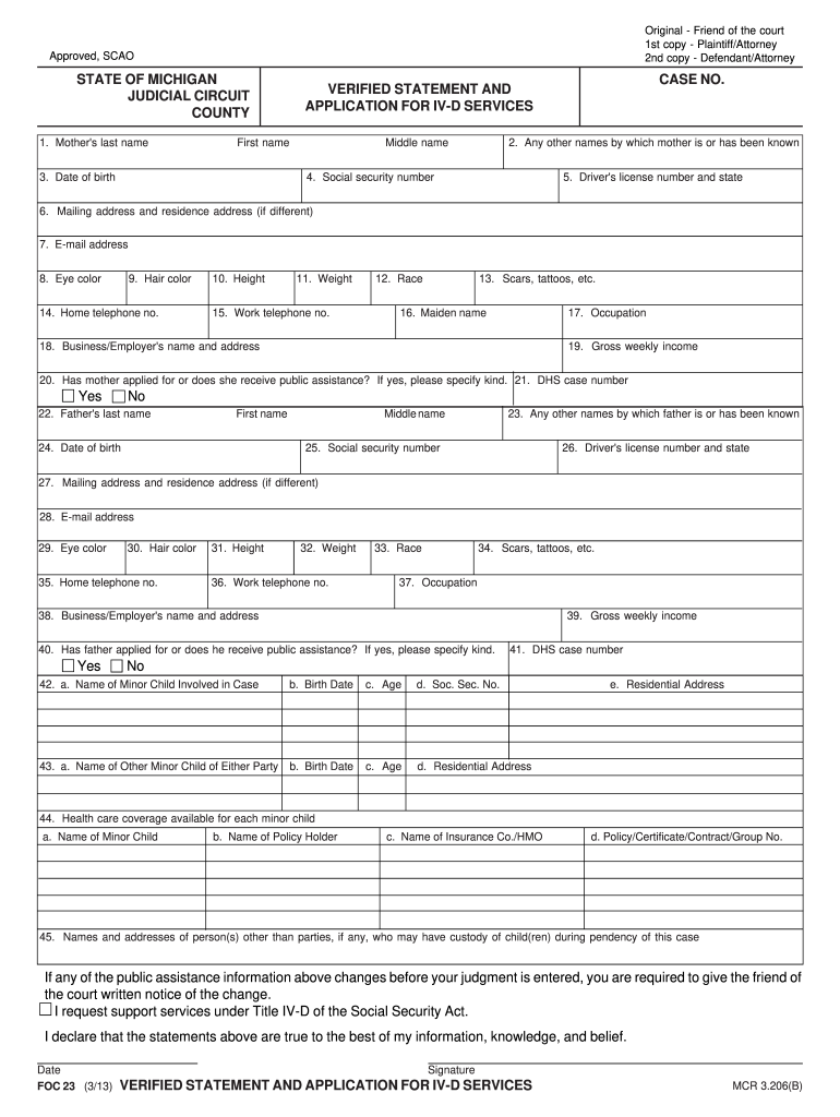  Foc 23  Form 2013