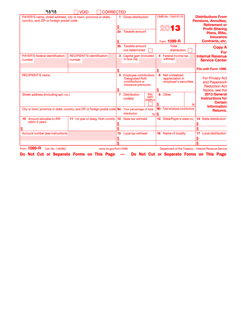  1099 R Form 2013