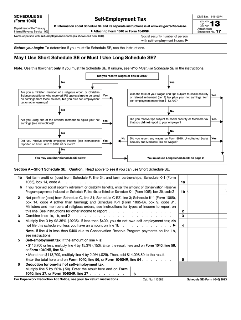 Schedule SE (1040 form)