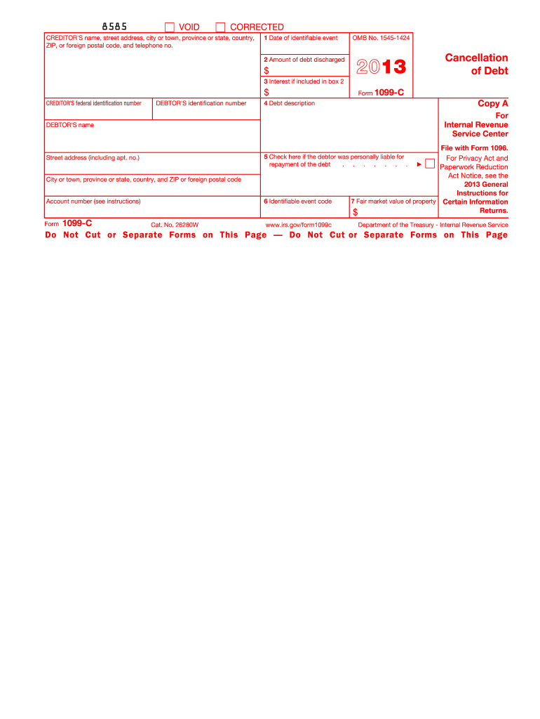 Get and Sign 1099 C Form 2013
