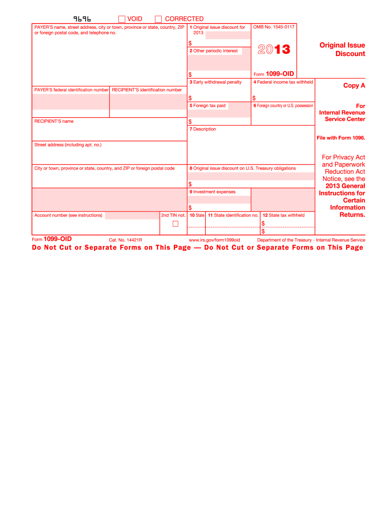  1099 Oid Form 2013