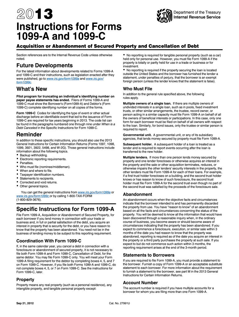  1099 C Form 2013