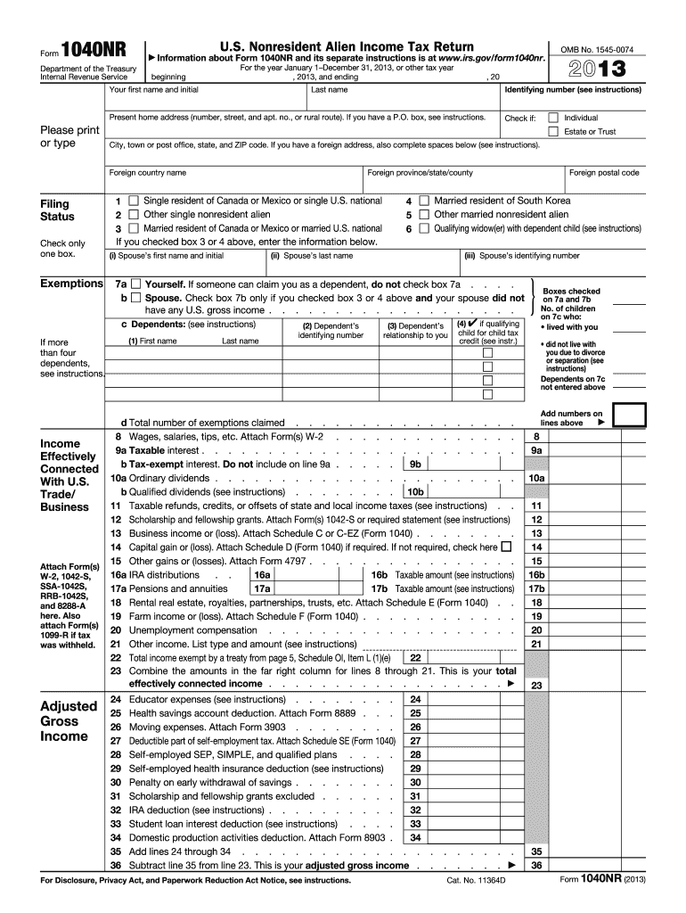 1040NR form