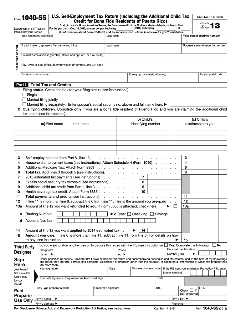  Form 1040 2013