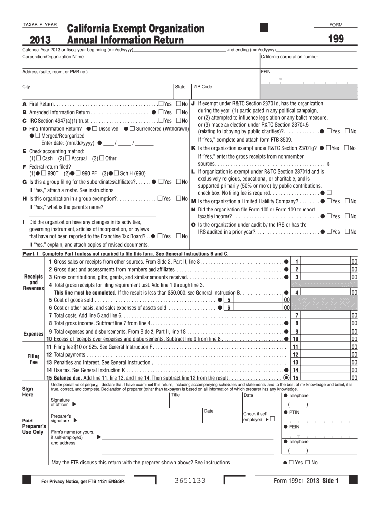  Form 199 2019