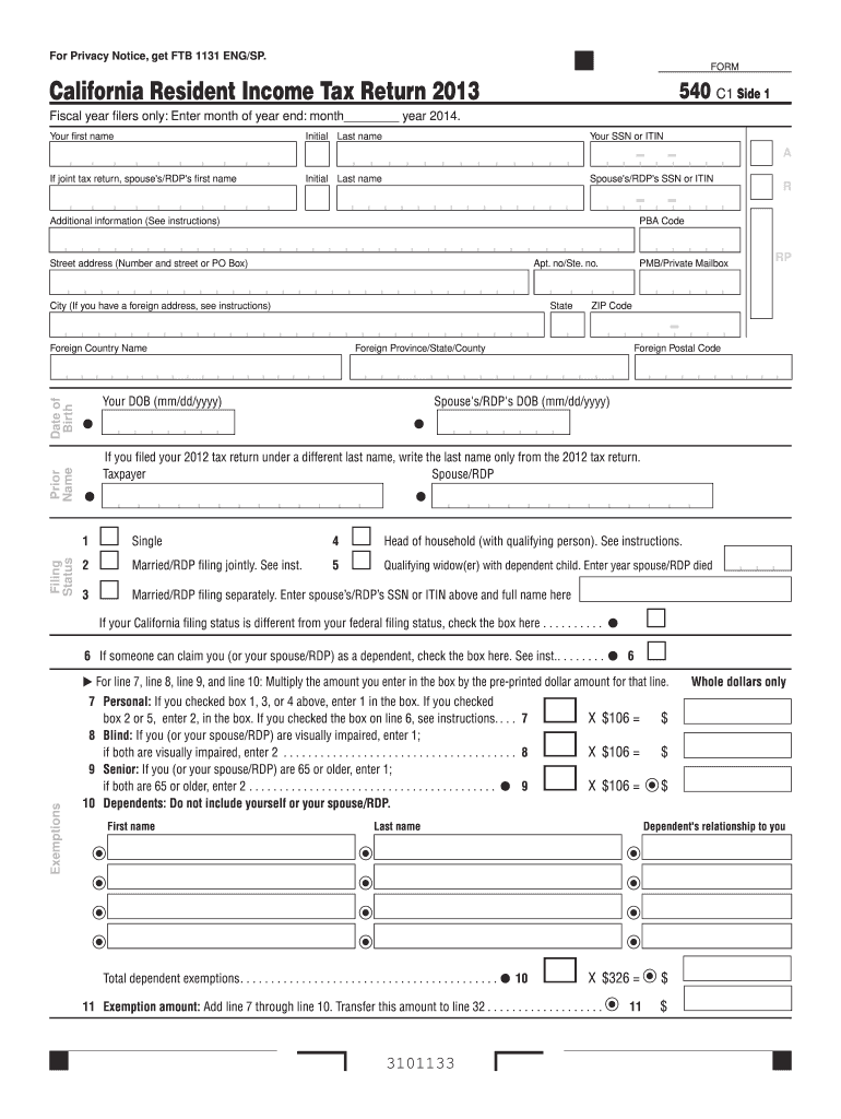  Form 540 2019