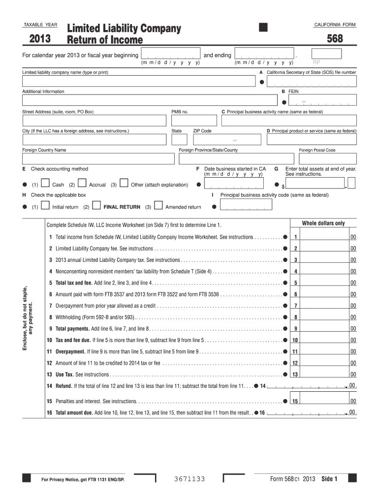  Form 568 2019