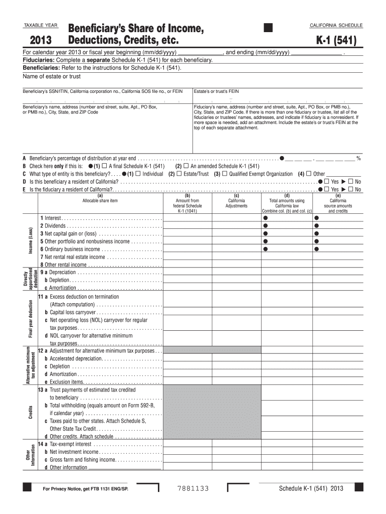  Form K 1 2019