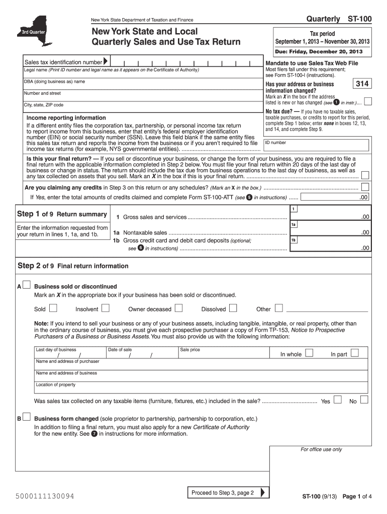  Monthly Filer Forms Form ST 809 Series Department of Taxation and 2020
