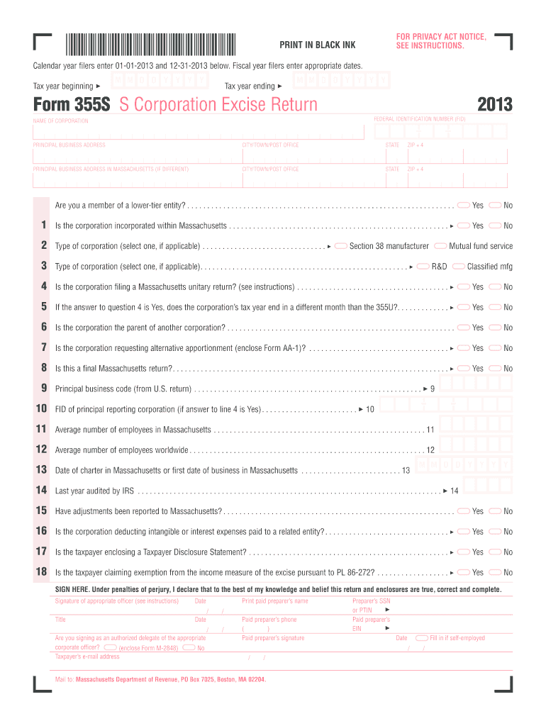  Form 355s 2020