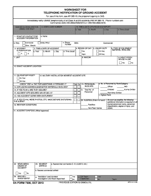 Da Form 7306