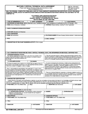 DD Form 2345 Defense Technical Information Center Dtic