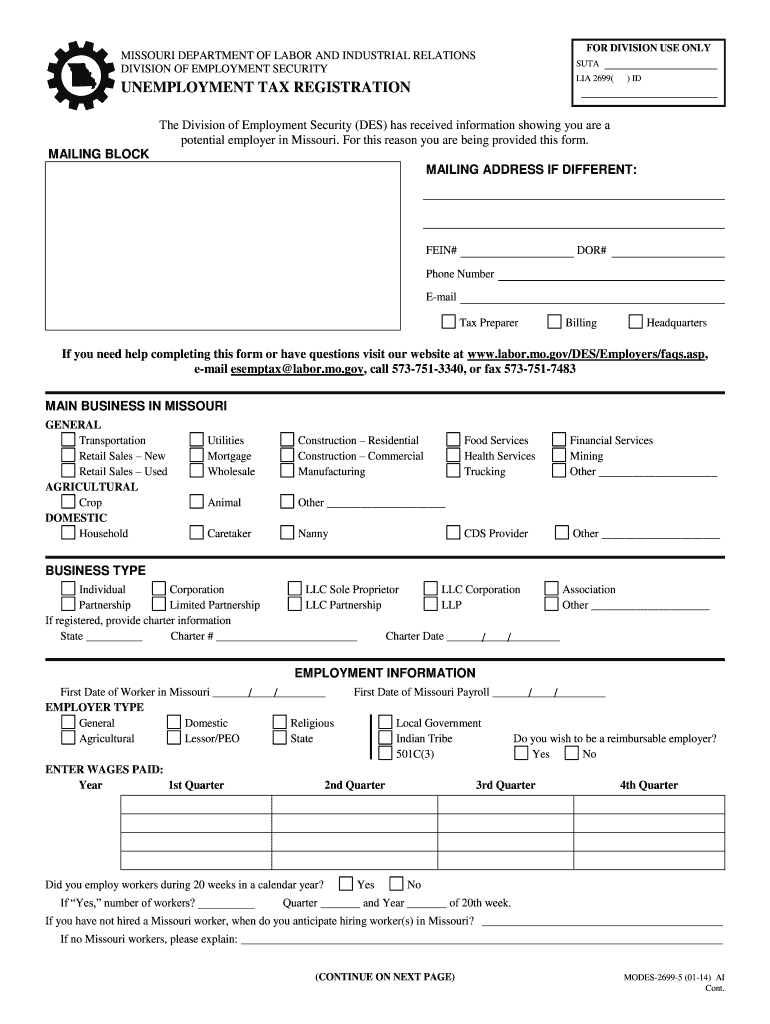 Get and Sign Registration Form Missouri 2014-2022