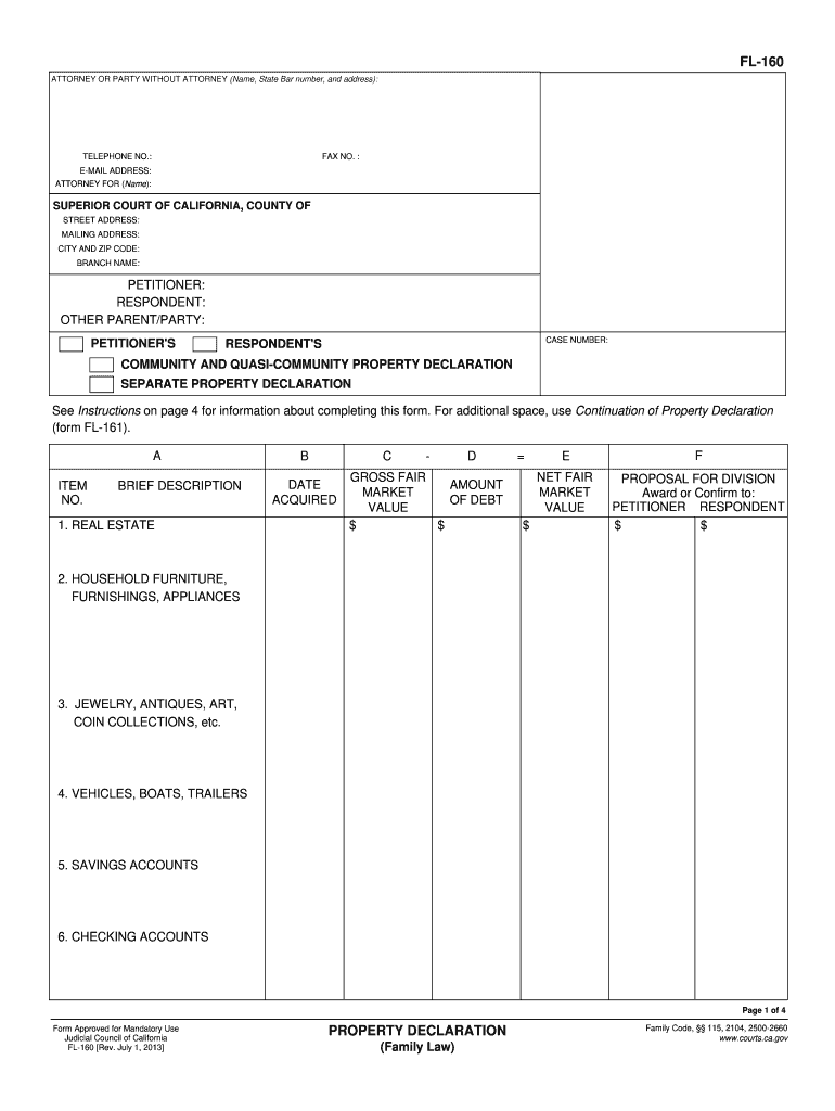  Fl 160  Form 2013